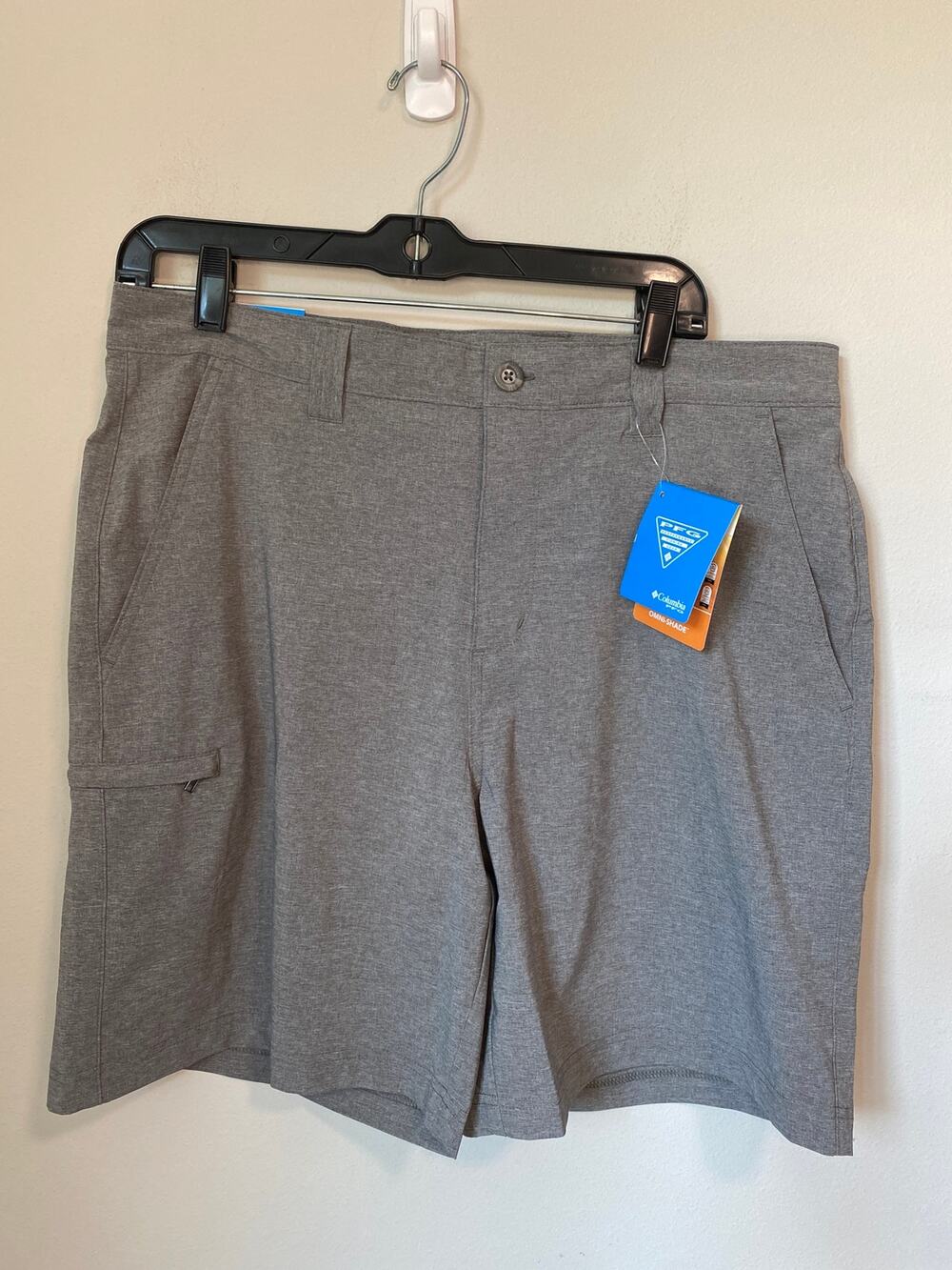New Columbia Gran Marlin III Offshore Shorts Grey Men’s 34 8” Inseam